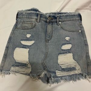 Express Straight Mini midrise jean skirt - 2